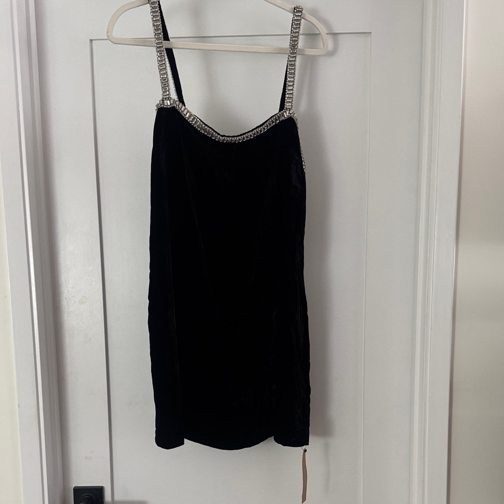 Reformation pia velvet rhinestone dress size 8 NWT - Picture 2 of 8